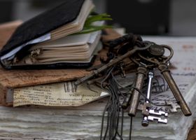 Archival photographs and small objects