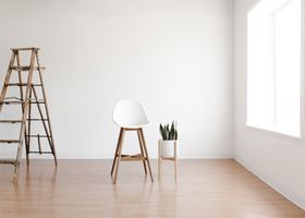 Minimal studio with north light